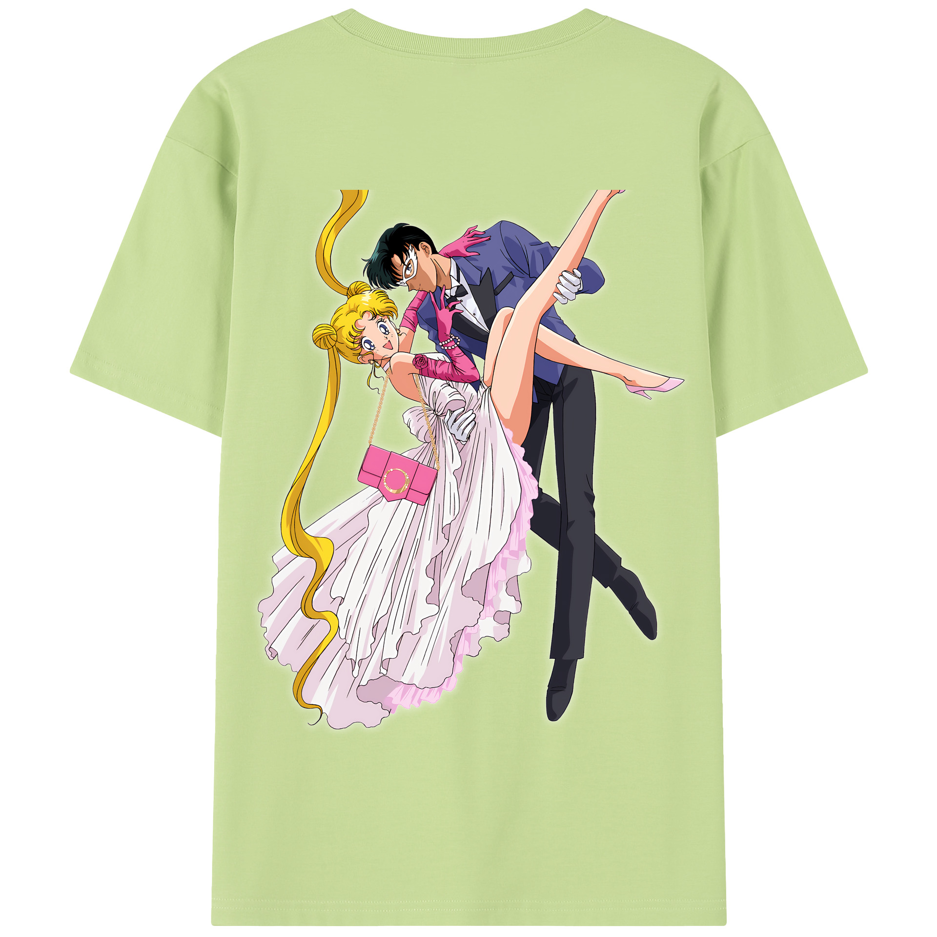 （画像用） 美少女戦士セーラームーン 愛野 美奈子 あいの みなこ Sailor Moon Aino Minako 綿100％半袖Tシャツ（背面プリント）